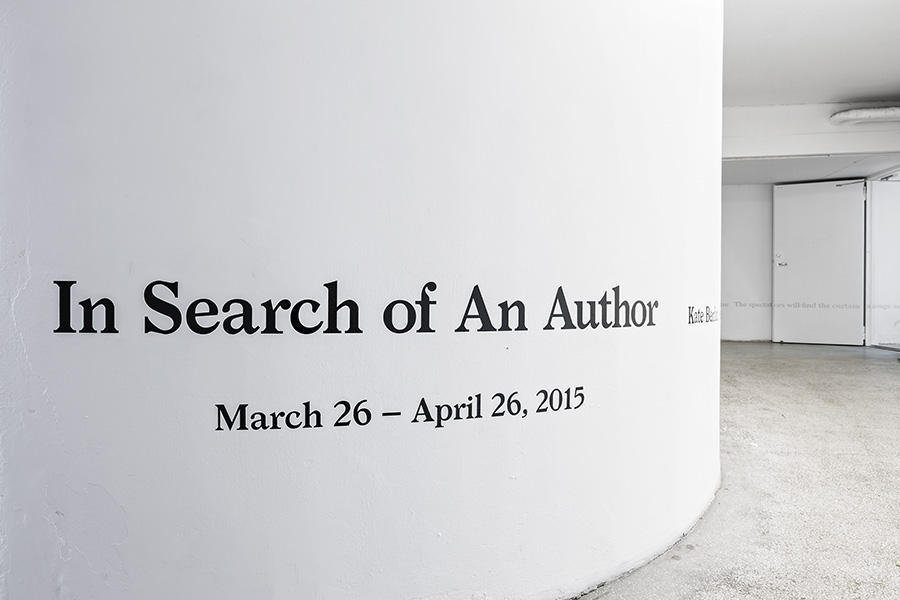 In search of an Author, Kate Berlant, Neil Doshi, Sara Eliassen, Alicia Frankovich, Roderick Hietbrink, Lucy Stein